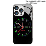 Luminous Electronic Dial Pattern Tempered Glass Phone Case For iPhone