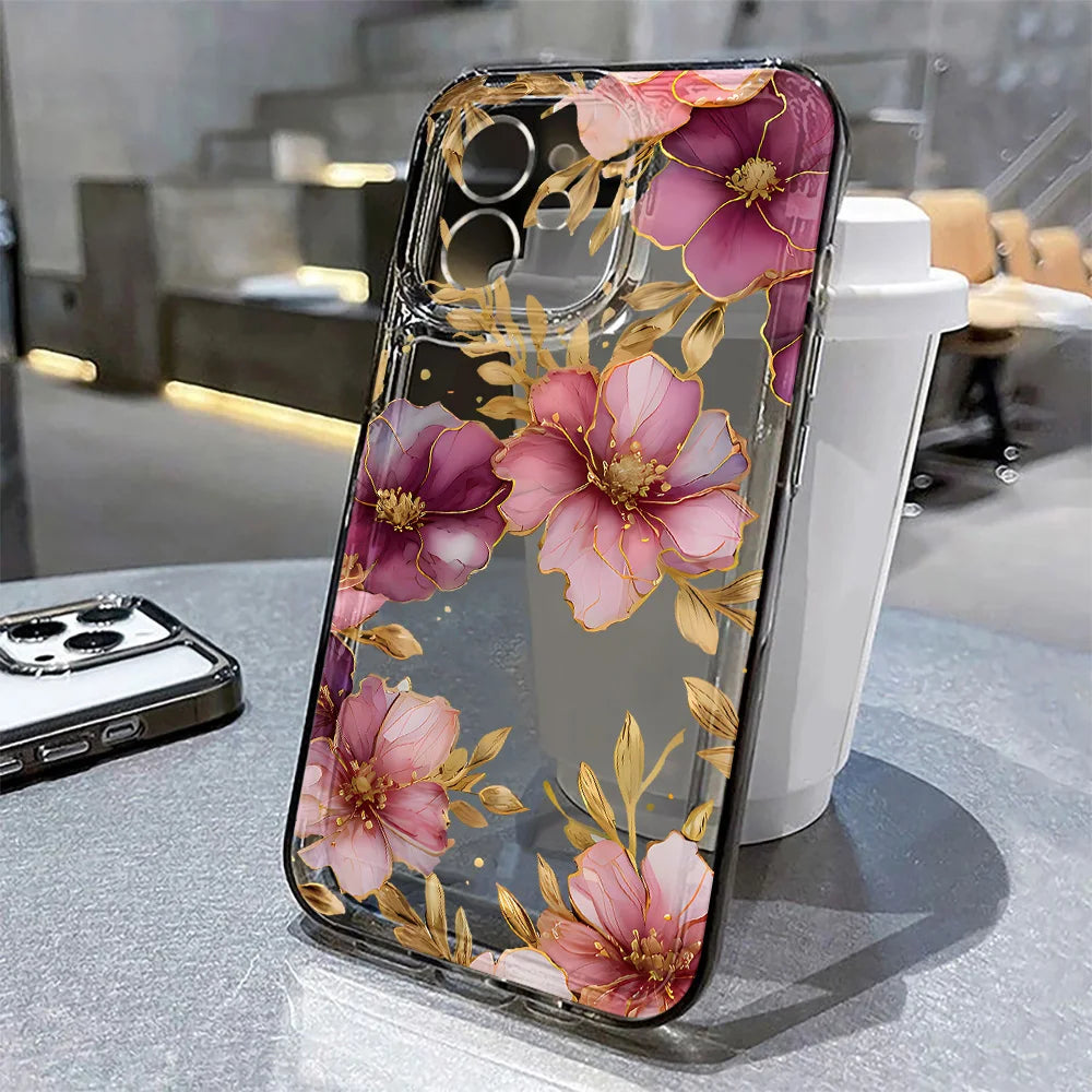 Purple Flower Phone Case For iPhone