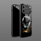 Crystal Clear For Apple Pattern Tempered Glass Phone Case For iPhone