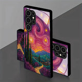 Starry Night Oil Painting Pattern 2D Phone Case For Samsung