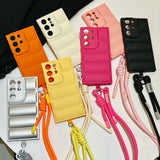 Crossbody Soft Down Jacket Phone Case For Samsung