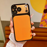 TPU PC Soft Leather Clear Plating Armor Case For iPhone