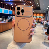 Original Liquid Silicone Large Window Phone Case For iPhone