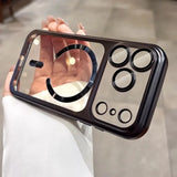 Luxury Plating Ultra Thin Magnetic Hard Clear Phone Case for iPhone