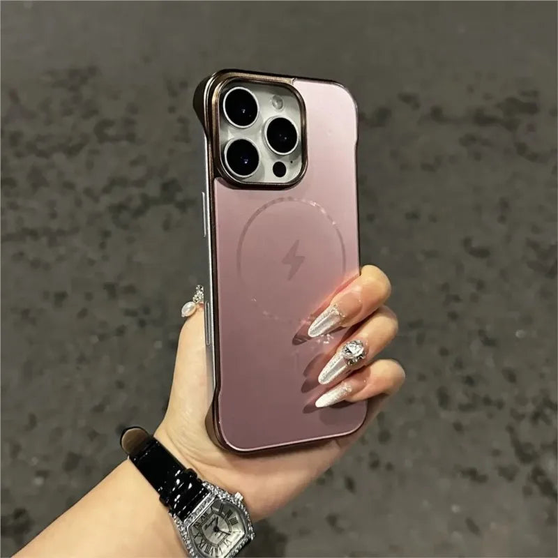 Luxury Plating Matte Frameless Case For iPhone