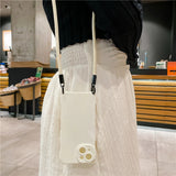 Crossbody Lanyard Cord Rope Necklace Transparent Case For iPhone