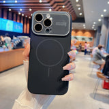 Original Liquid Silicone Large Window Phone Case For iPhone