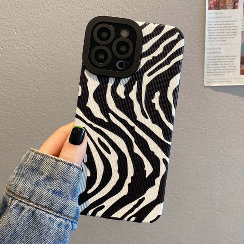 Fashion Zebra Stripe Black White Phone Case For IPhone