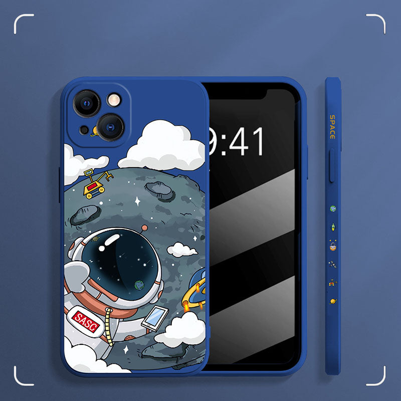 Custodia astronauta cartone animato per iPhone