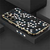 Flower Plating Shockproof Silicone  Phone Case For Samsung