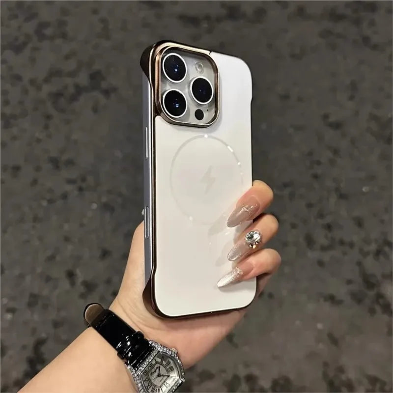 Luxury Plating Matte Frameless Case For iPhone