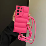 Crossbody Soft Down Jacket Phone Case For Samsung