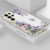 Flower Printing TPU Soft Plating Phone Case For Samsung