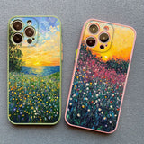 Floral Pattern Blue Flower Sea Phone Case For iPhone