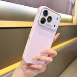 Luxury Silicone Solid Color Shockproof Versatile  Camera Metal Frame Protective Case For iPhone