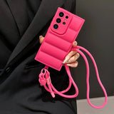 Crossbody Soft Down Jacket Phone Case For Samsung