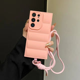 Crossbody Soft Down Jacket Phone Case For Samsung