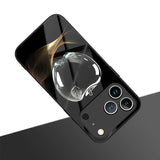Crystal Clear For Apple Pattern Tempered Glass Phone Case For iPhone