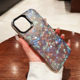 Bling Glitter Dream Conch Shell Marble Case For iPhone