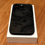 Linear Dragon Pattern Black Handy Window Phone Case For iPhone