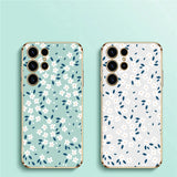 Flower Plating Shockproof Silicone  Phone Case For Samsung