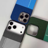 Grid Pattern Magnetic Phone Case For iPhone