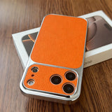 Luxury Matte  Imitation Leather Phone Case for iPhone