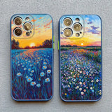 Floral Pattern Blue Flower Sea Phone Case For iPhone