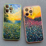 Floral Pattern Blue Flower Sea Phone Case For iPhone