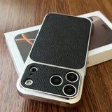 Luxury Matte  Imitation Leather Phone Case for iPhone