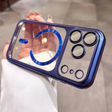 Luxury Plating Ultra Thin Magnetic Hard Clear Phone Case for iPhone