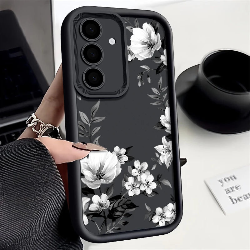 Flowers Print Soft Case For Samsung