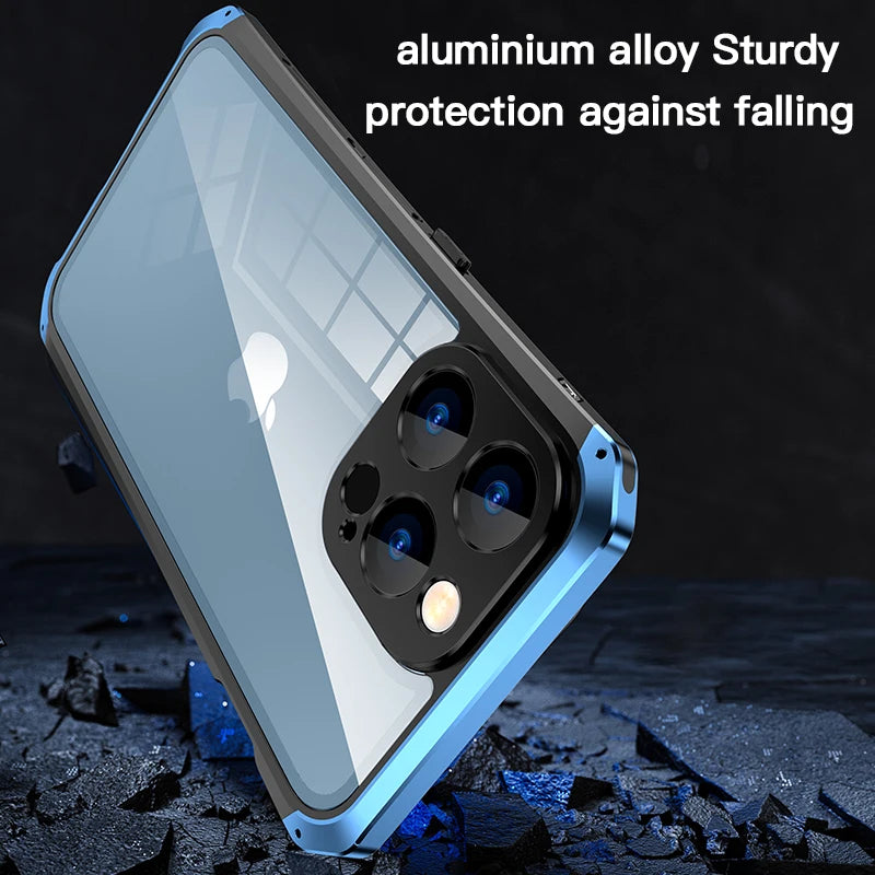 Shockproof Aluminum Metal Frame Phone Case For iPhone