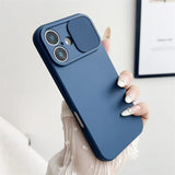 Slide Camera Lens Protection Soft Silicone Case For iPhone