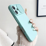 Slide Camera Lens Protection Soft Silicone Case For iPhone