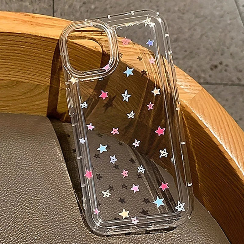 Small Flower Stars Soft Case For iPhone