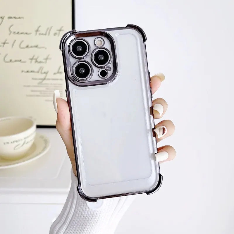 Transparent Soft TPU Clear Shockproof Case For iPhone