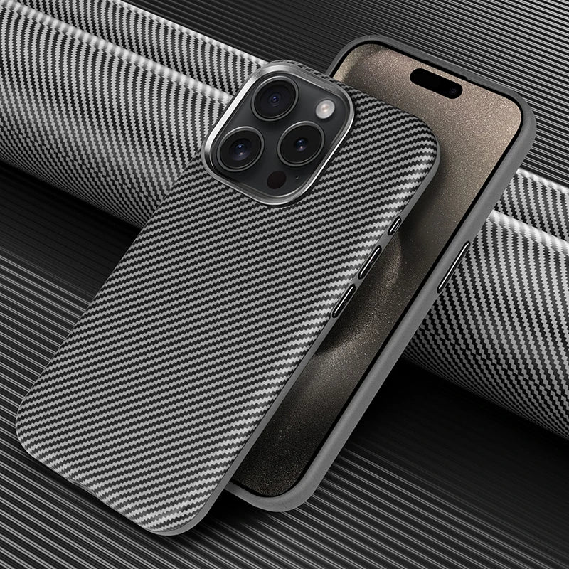 Texture Carbon Fiber Pattern Shockproof Skin Case For iPhone