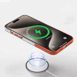 Titanium Gray Splicing Wireless Charging Phone Case for iPhone
