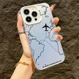 Travel-Inspired Airplane Route Design Case For iPhone