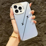 Travel-Inspired Airplane Route Design Case For iPhone