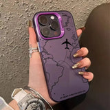 Travel-Inspired Airplane Route Design Case For iPhone