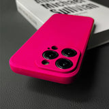 Square Liquid Silicone Case For iPhone