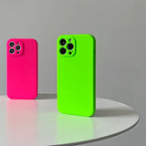 Custodia quadrata in silicone liquido per iPhone 