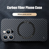 Ultra Thin Carbon Fiber Magnetic Case for iPhone