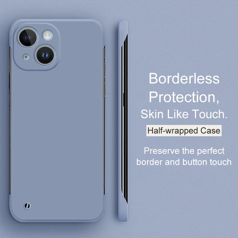 Ultra Thin Matte Borderless Case For iPhone