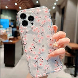 White Flower Clear Phone Case For iPhone