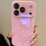 Candy Color Tempered Glass Camera Protection Case For iPhone