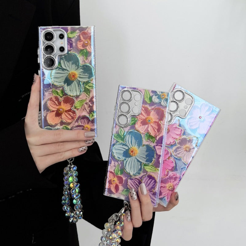 Oil painting flower phone case For Samsung