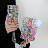 Oil painting flower phone case For Samsung